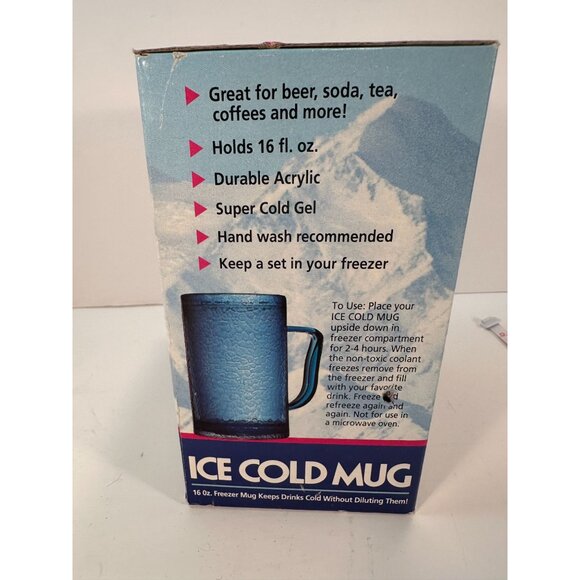 Seville Classics Ice Cold Mug 16 oz Freezer Mug - Picture 4 of 6